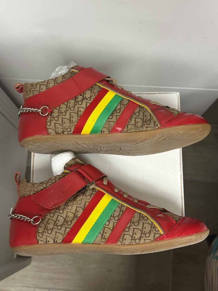 baskets john galliano dior cuir