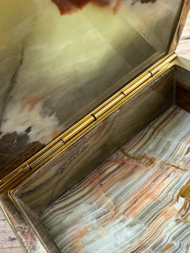 boite en onyx vintage brocante en ligne