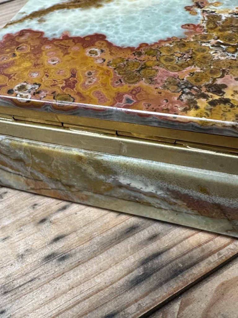 boite en onyx vintage brocante en ligne