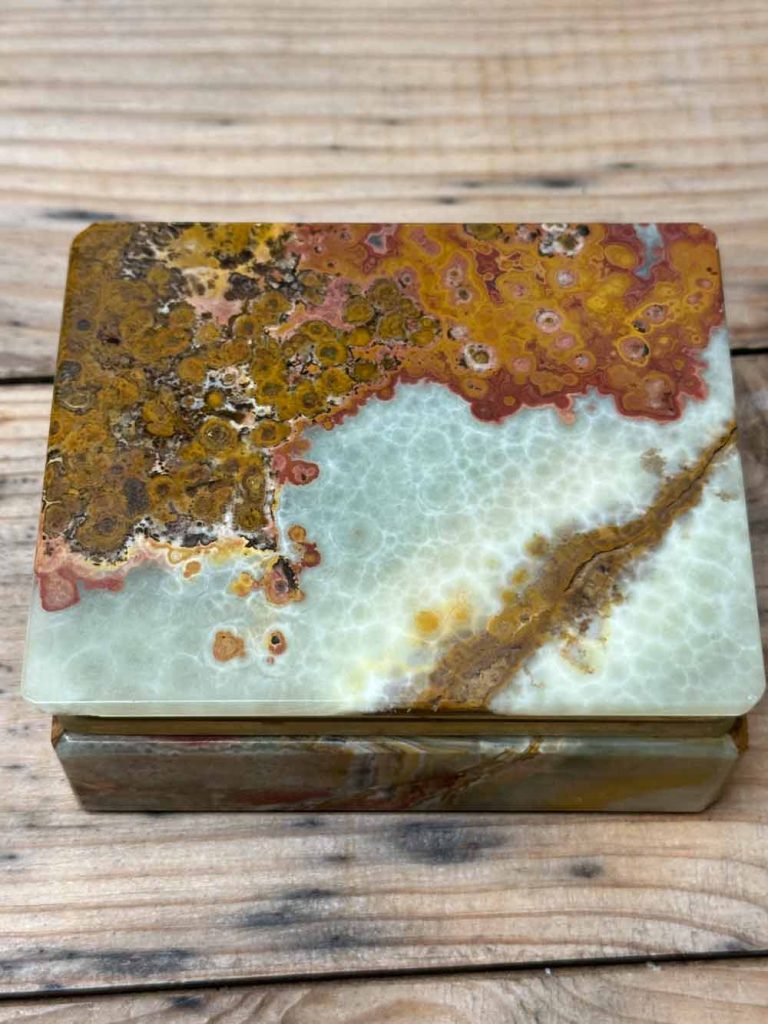 boite en onyx vintage brocante en ligne