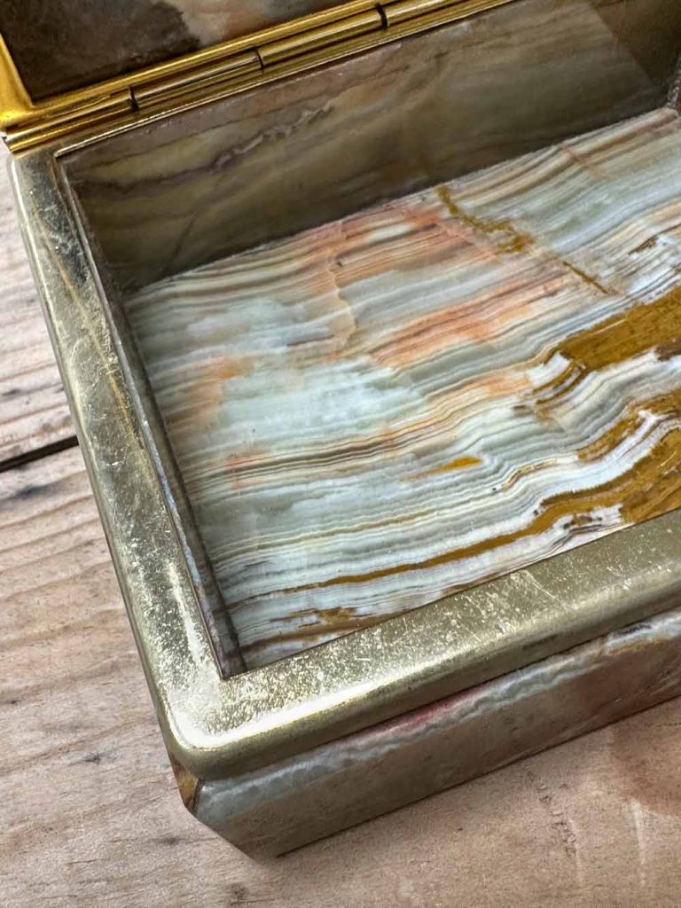 boite en onyx vintage brocante en ligne