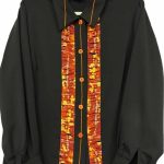 chemise femme vintage noire orange seconde âme