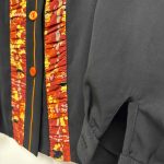 chemise femme vintage noire orange seconde âme