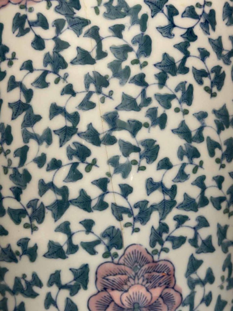 grand vase chinois porcelaine brocante