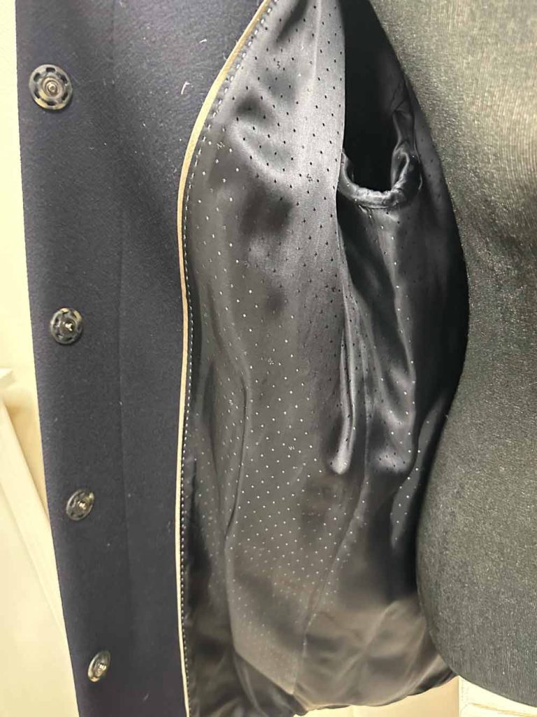 manteau laine max mara bleu marine