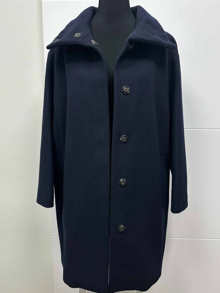 manteau laine max mara bleu marine seconde main