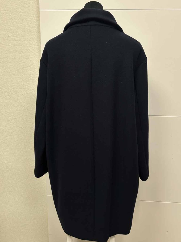 manteau laine max mara bleu marine seconde main