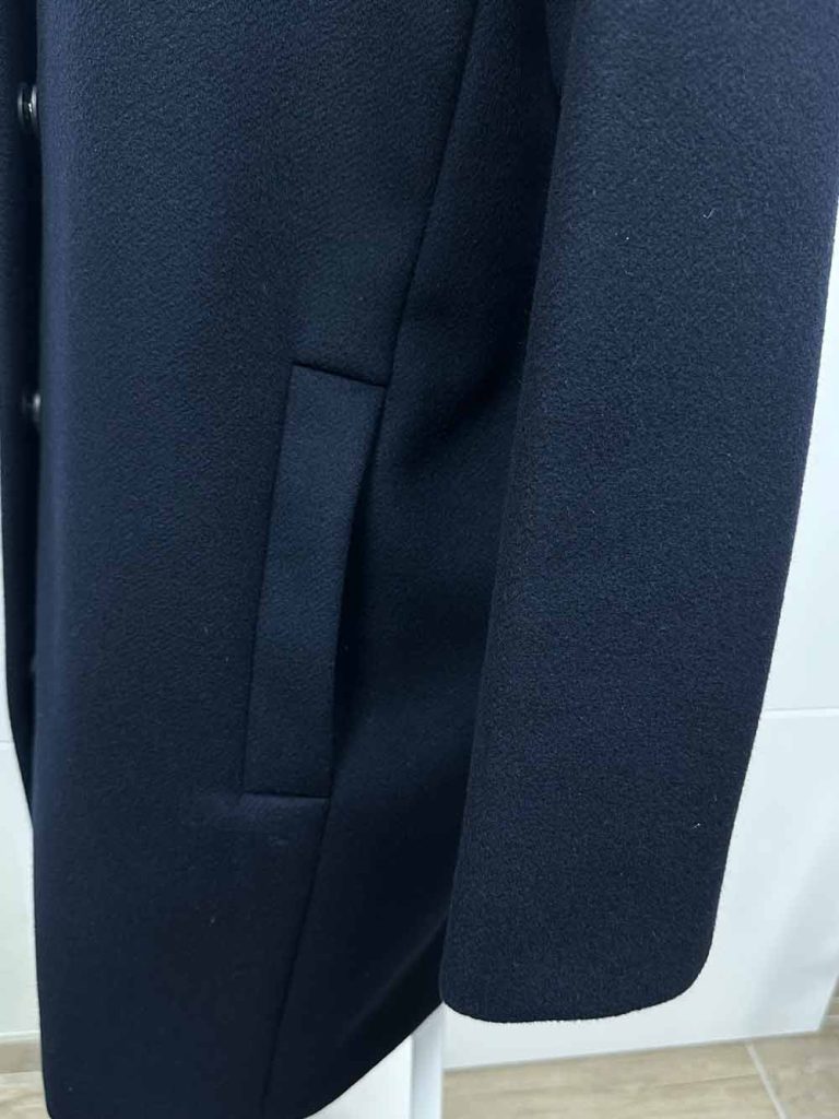 manteau laine max mara bleu marine friperie en ligne