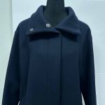 manteau laine max mara bleu marine friperie en ligne