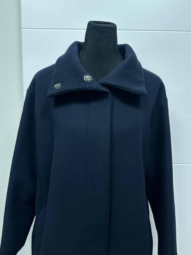 manteau laine max mara bleu marine friperie en ligne
