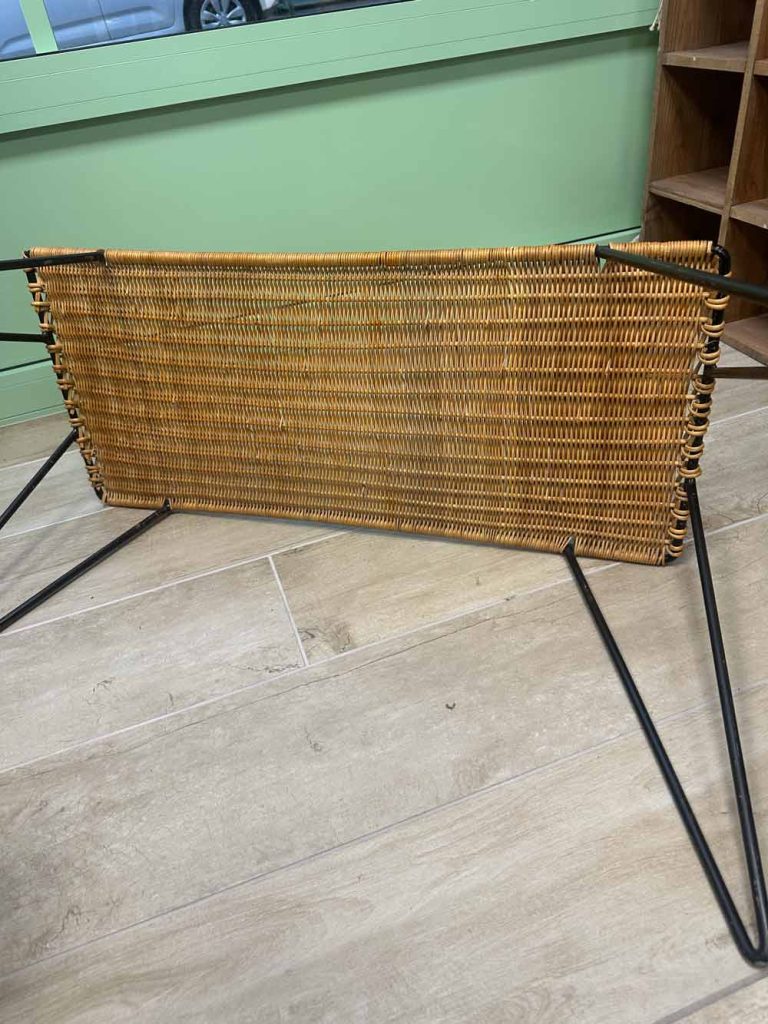 table basse osier métal Raoul Guys