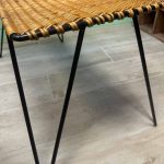 table basse rotin Raoul Guys années 50