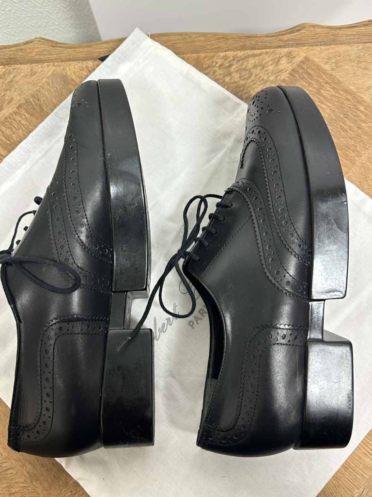 chaussures derbies cuir noir robert clergerie