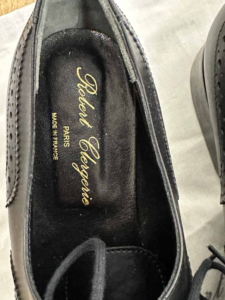 chaussures derbies cuir noir robert clergerie seconde main