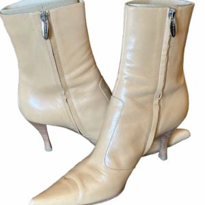Bottines cuir beige Sergio Rossi seconde ame