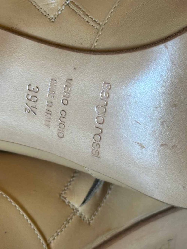 Bottines cuir beige Sergio Rossi seconde ame