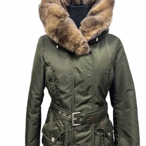 parka kaki max mara weekend col fourrure seconde âme