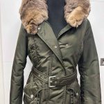 parka doudoune kaki max mara weekend col fourrure seconde main