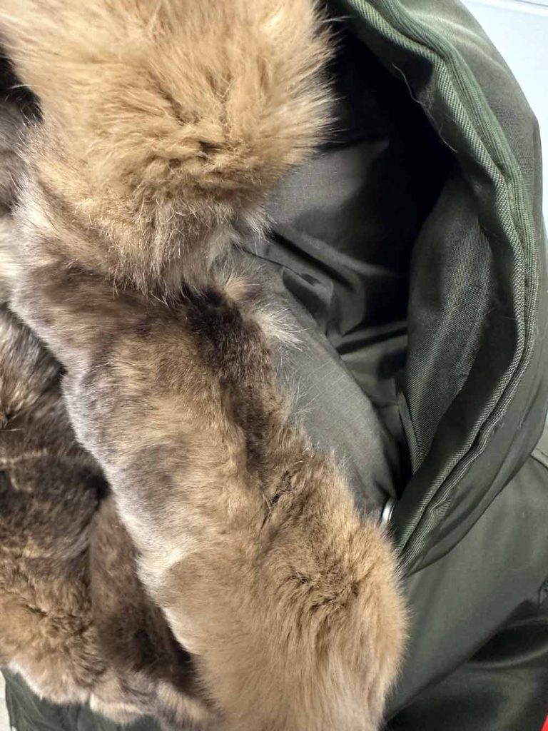 parka kaki max mara weekend col fourrure seconde main