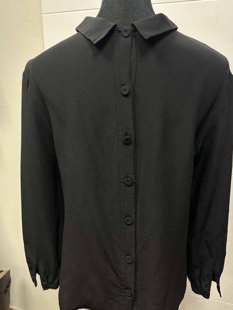 chemise soie noire Prada friperie seconde âme