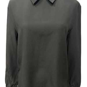 chemise noire soie prada seconde main