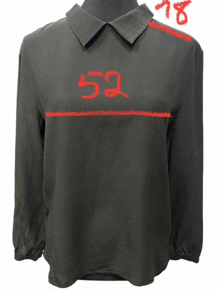 chemise noire soie prada seconde main