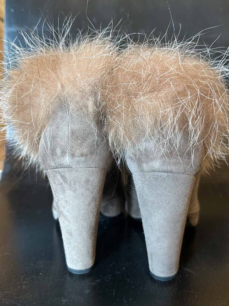 Boots daim et fourrure Tod’s friperie en ligne