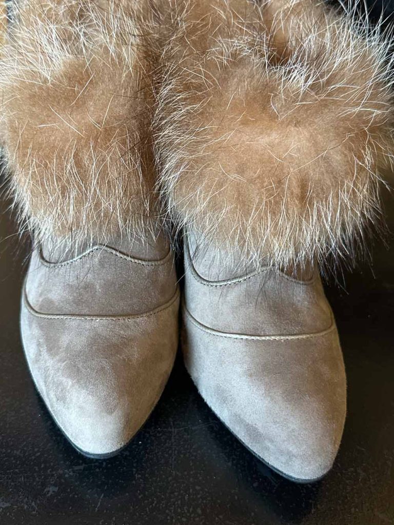 Boots daim et fourrure Tod’s friperie en ligne