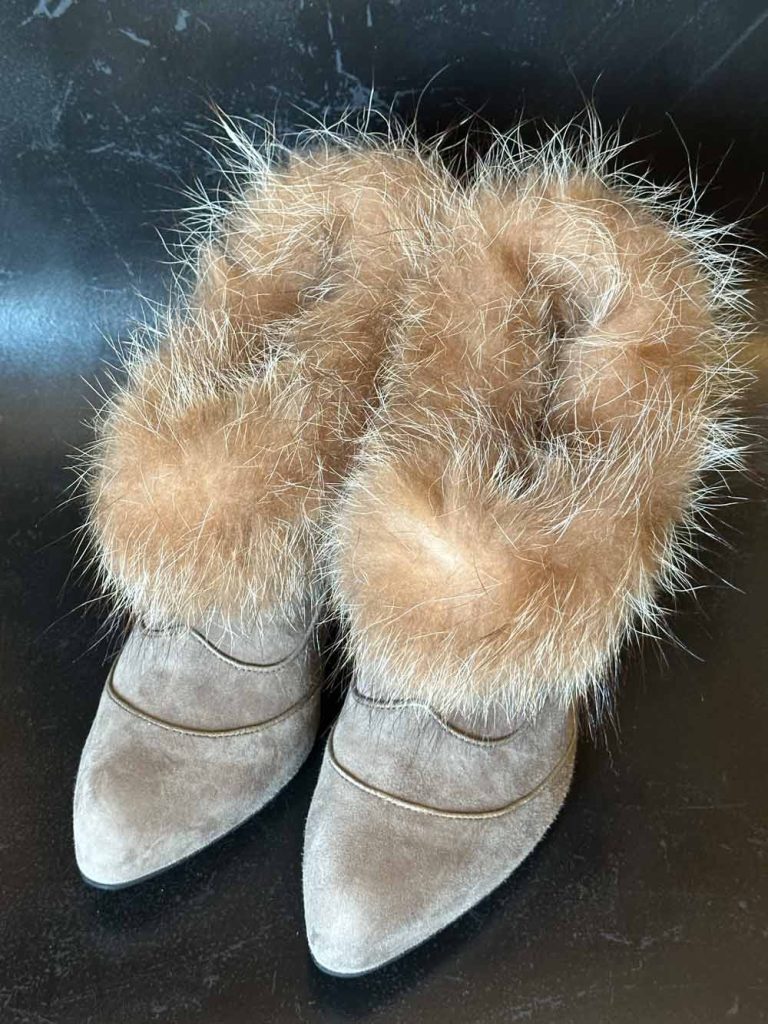 Boots daim et fourrure Tod’s friperie en ligne marques de créateurs