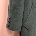 manteau vintage laine vert sapin friperie