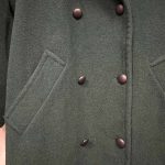 manteau vintage laine vert sapin friperie