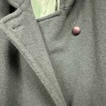 manteau vintage laine vert sapin friperie