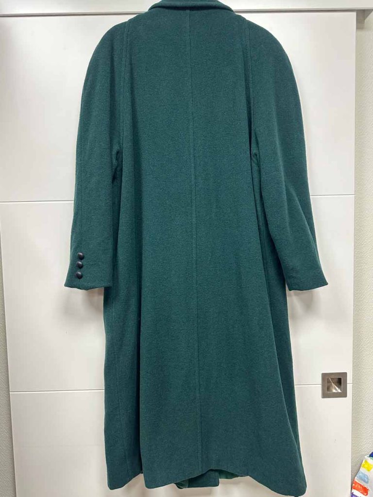 manteau vintage laine vert sapin seconde âme