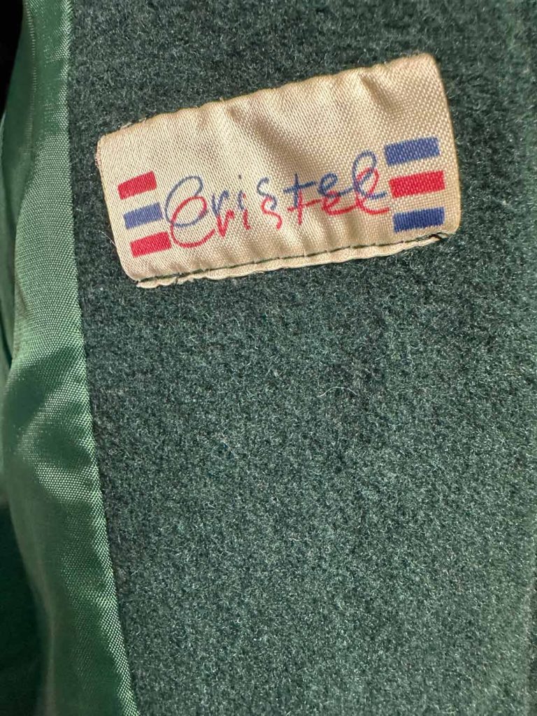 manteau vintage laine vert sapin seconde âme