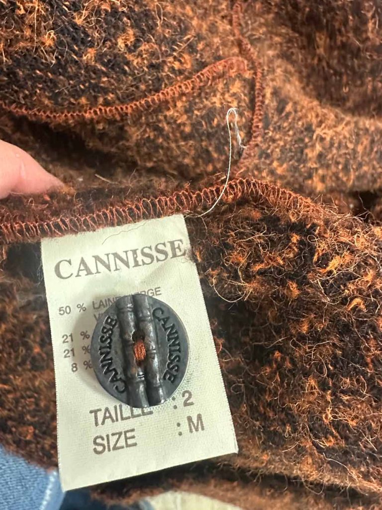 manteau laine mohair alpaga Cannisse friperie en ligne