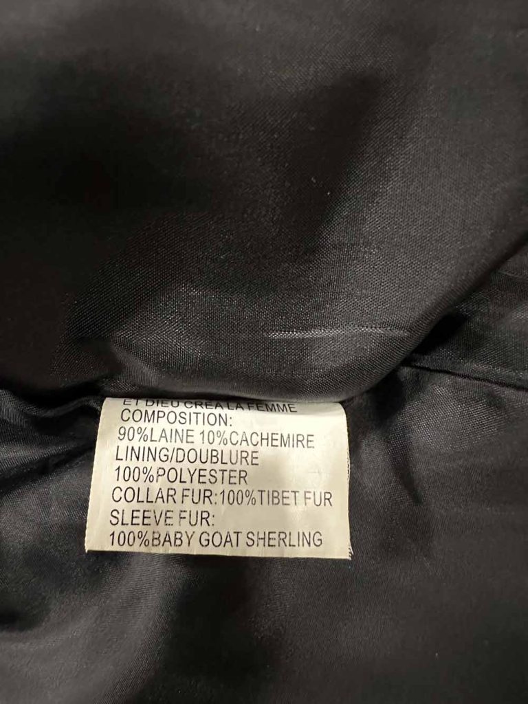 veste laine cachemire fourrure de mouton Et Dieu Créa la Femme