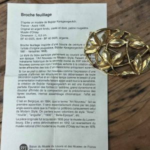broche dorée feuillage bijou du musée du louvre