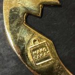 broche dorée lune marc labat