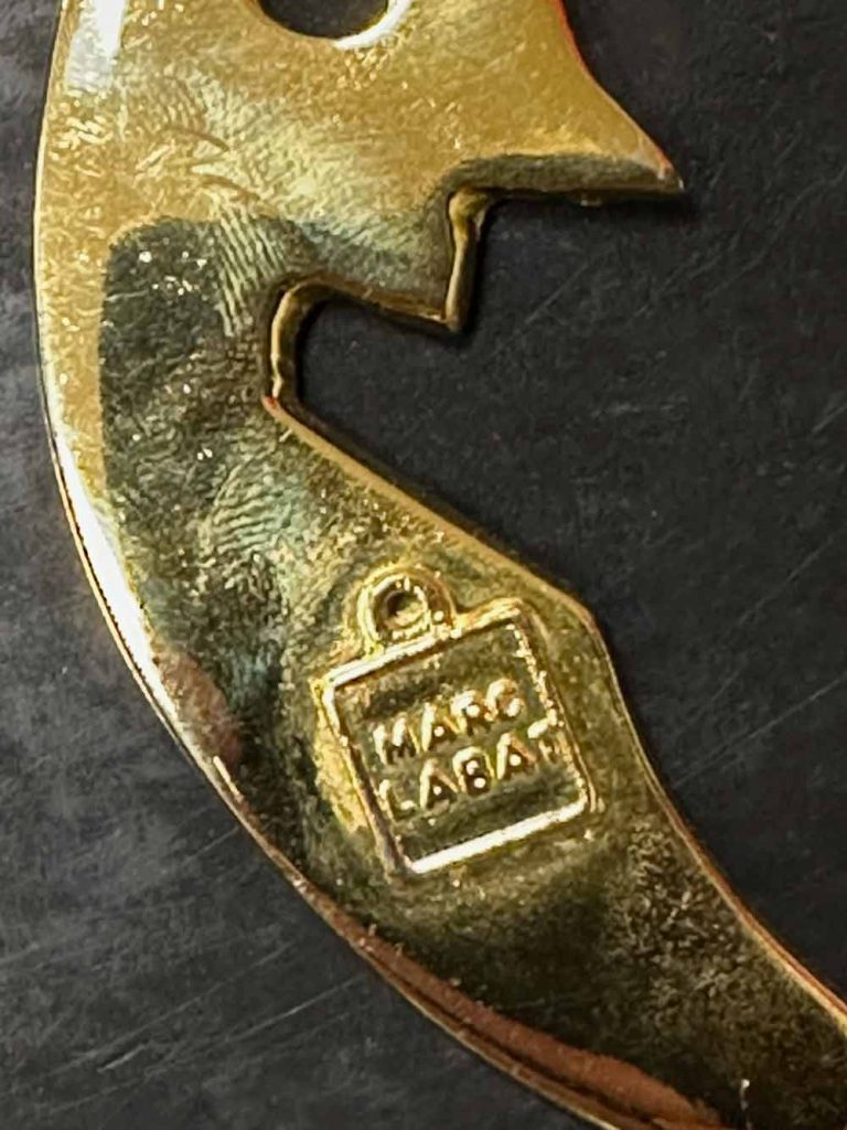 broche dorée lune marc labat