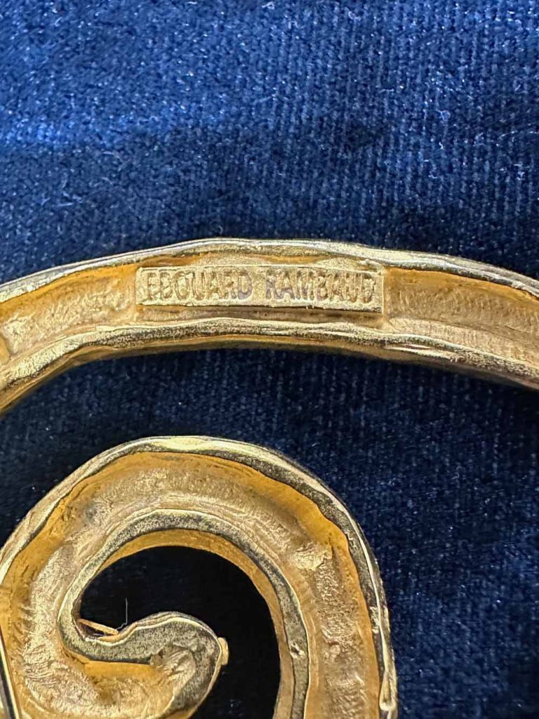 broche dorée signée edouard rambaud