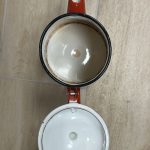 cafetière tôle émaillée rouge japy vintage