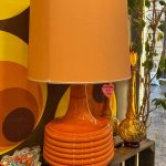 lampe à poser années 70 orange