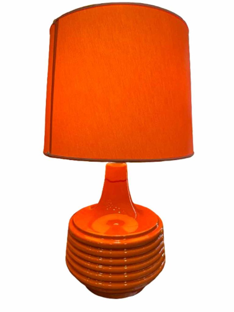 Lampe Vintage Céramique Orange