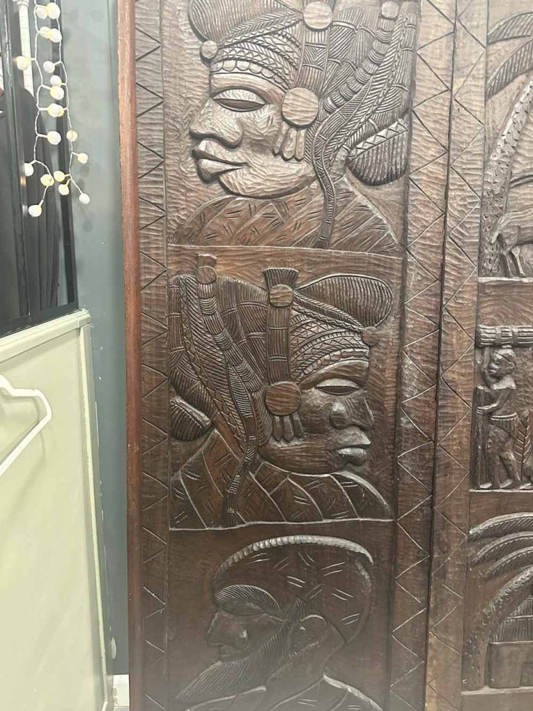 art africain panneaux en bois exotique sculpté