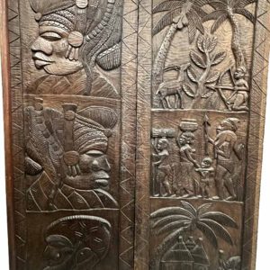 art africain panneaux en bois exotique sculpté