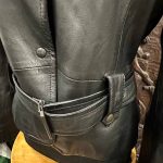 blouson perfecto cuir noir Max Mara Weekend seconde main