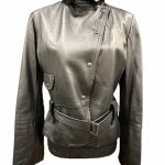 blouson perfecto cuir noir Max Mara Weekend seconde âme