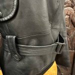 blouson perfecto cuir noir Max Mara Weekend seconde main