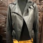 blouson perfecto cuir noir Max Mara Weekend seconde âme