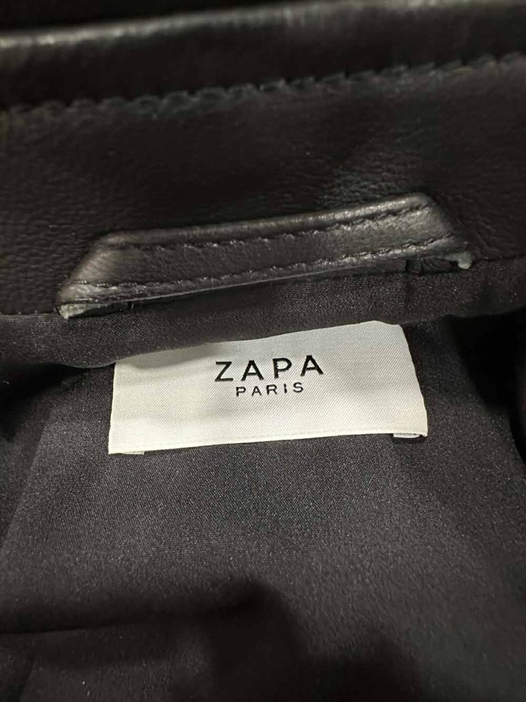 blouson perfecto cuir noir femme Zapa seconde main
